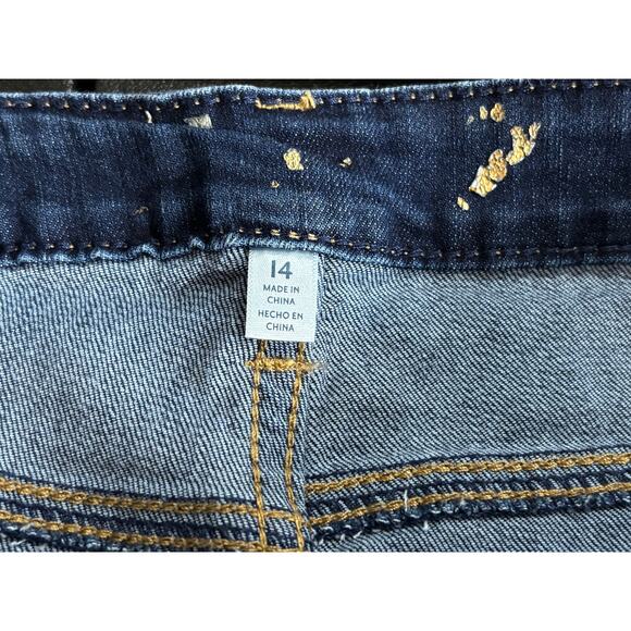 7 For All Mankind Denim Shorts dark wash size 14 - Picture 6 of 11